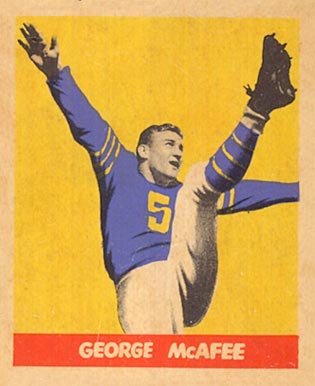 1949 Leaf George McAfee #41 Football Card