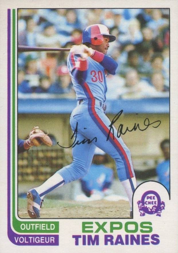 1982 O-Pee-Chee Tim Raines #70 Baseball Card