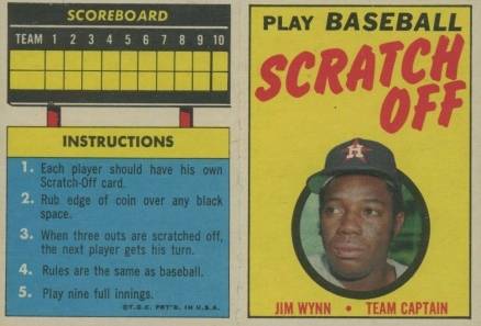 1970 Topps Scratch-Offs Jim Wynn # Baseball Card