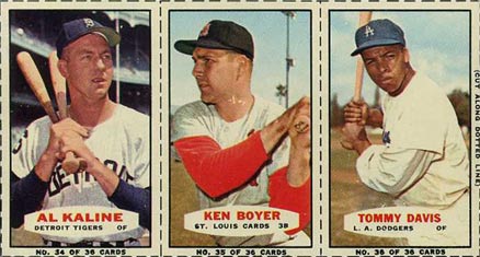 1964 Bazooka Panel Kaline/Boyer/Davis #12 Baseball Card