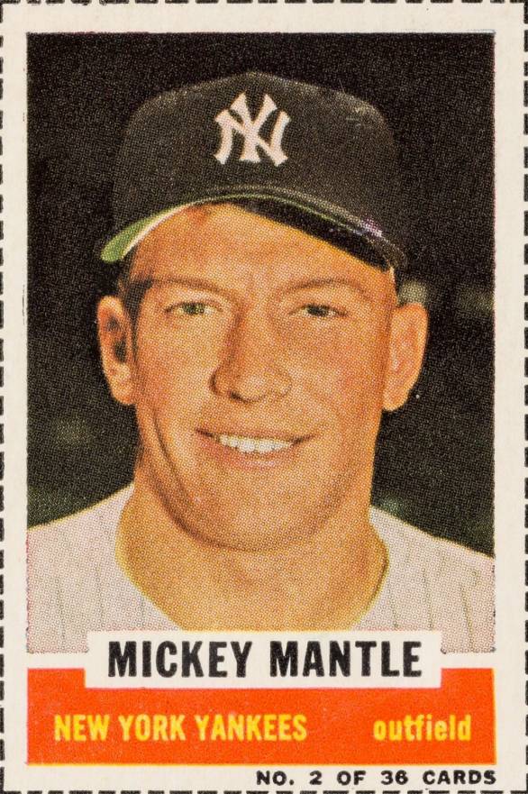 1961 Bazooka Mickey Mantle #2 Baseball Card