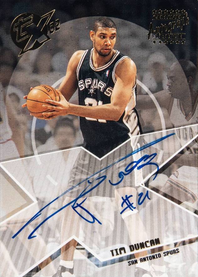 2002 Topps Xpectations Autograph Tim Duncan #XA-TD Basketball Card