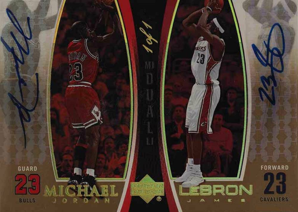 2005 Upper Deck MJ/LJ Bonus Pack LeBron James/Michael Jordan #LJMJ5-A Basketball Card