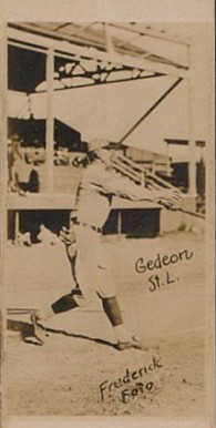 1921 Frederick Foto Service Joe Gedeon # Baseball Card