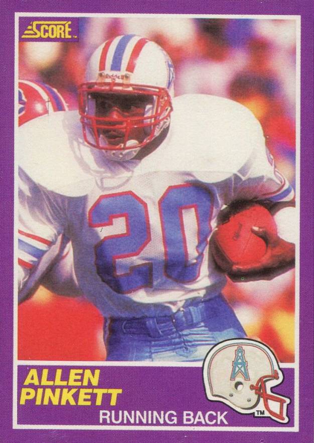 1989 Score Supplemental Allen Pinkett #332S Football Card
