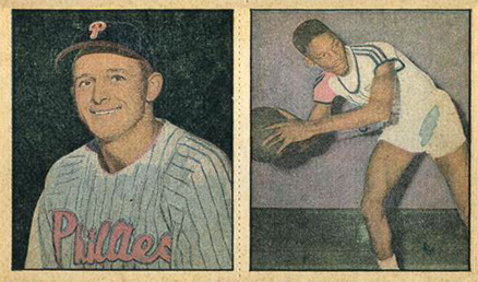 1951 Berk Ross Panel Lopata/White #2-9/2-11 Baseball Card