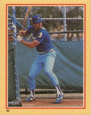 1984 Fleer Stickers Dale Murphy #50 Baseball Card