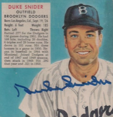 1953 Red Man Tobacco Duke Snider #14 Baseball Card