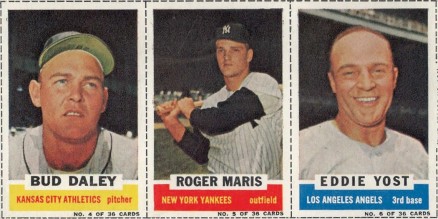 1961 Bazooka Panel Daley/Maris/Yost # Baseball Card