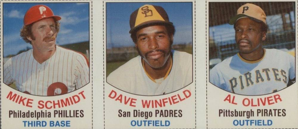 1977 Hostess Al Oliver/Dave Winfield/Mike Schmidt # Baseball Card