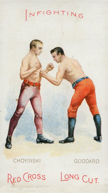 1893 Lorillard Co. Boxing Positions and Boxers Choyinski/Goddard # Other Sports Card