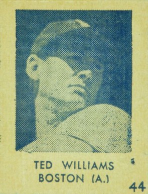 1948 Blue Tint Ted Williams #44 Baseball Card
