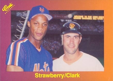 1989 Classic Travel Update 1 Darryl Strawberry/Will Clark # Baseball Card