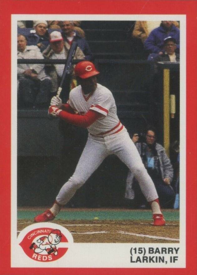 1987 Kahn's Reds Barry Larkin #15 Baseball Card