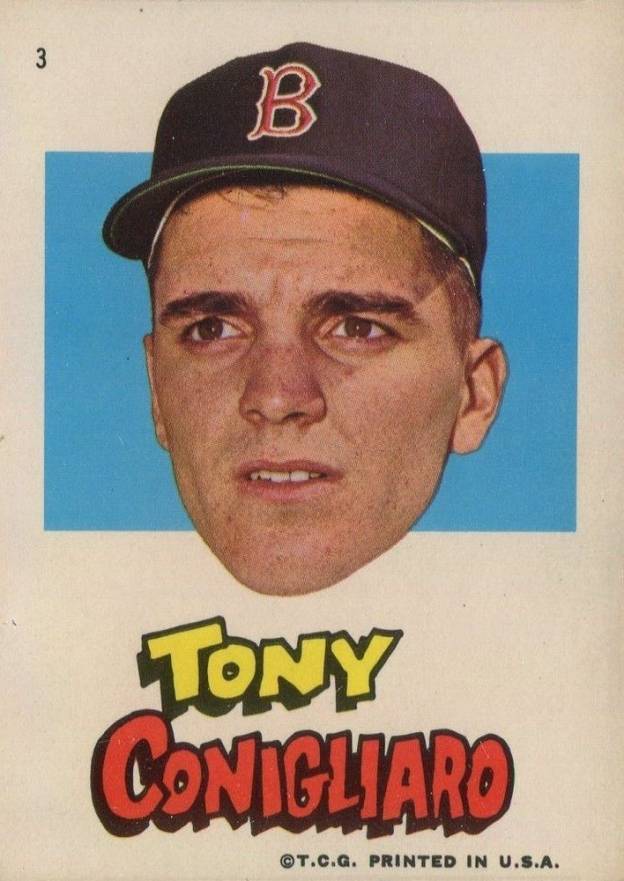 1967 Topps Red Sox Stickers Tony Conigliaro #3 Baseball Card