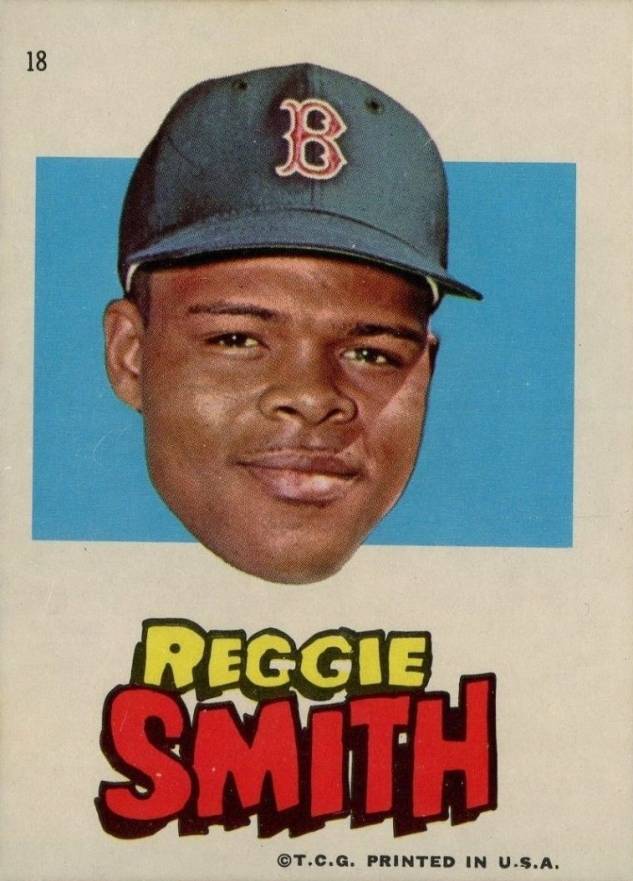 1967 Topps Red Sox Stickers Reggie Smith #18 Baseball Card