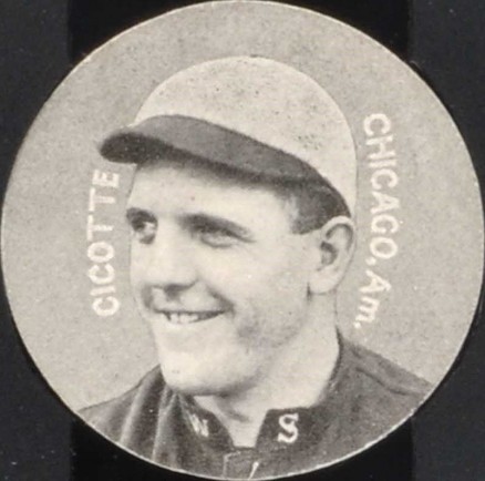 1912 Colgan's Chips Tin Tops Ed Cicotte # Baseball Card