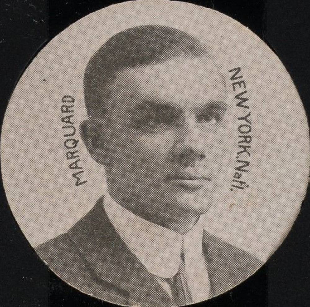 1912 Colgan's Chips Tin Tops Marquard, New York, Nat'l. # Baseball Card