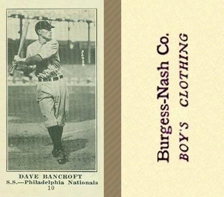 1916 Burgess-Nash Co. Dave Bancroft #10 Baseball Card