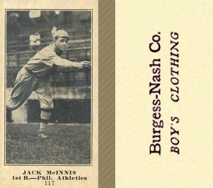 1916 Burgess-Nash Co. Jack McInnis #117 Baseball Card