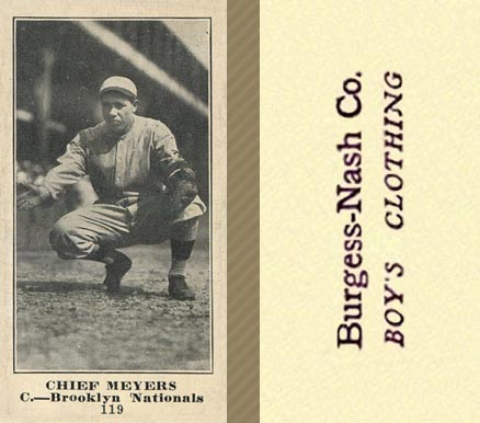 1916 Burgess-Nash Co. Chief Meyers #119 Baseball Card