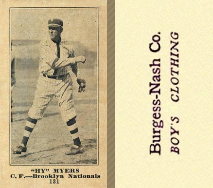 1916 Burgess-Nash Co. Hy Myers #131 Baseball Card