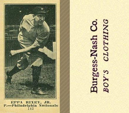 1916 Burgess-Nash Co. Eppa Rixey #142 Baseball Card