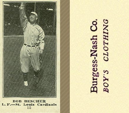 1916 Burgess-Nash Co. Bob Bescher #15 Baseball Card