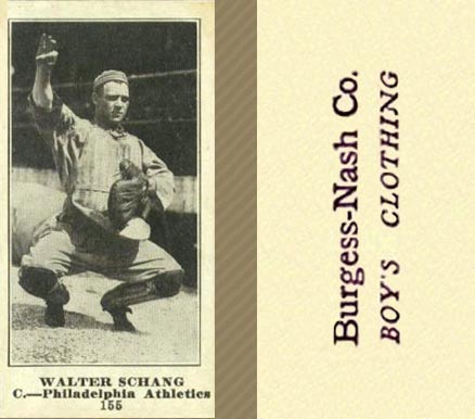 1916 Burgess-Nash Co. Walter Schang #155 Baseball Card