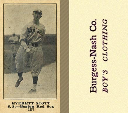 1916 Burgess-Nash Co. Everett Scott #157 Baseball Card