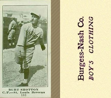 1916 Burgess-Nash Co. Burt Shotton #163 Baseball Card