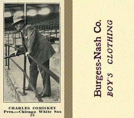 1916 Burgess-Nash Co. Charles Comiskey #36 Baseball Card