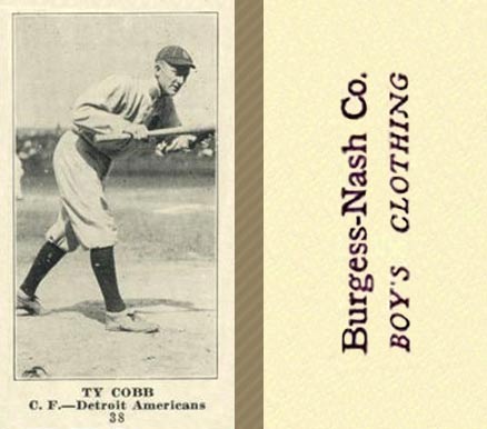 1916 Burgess-Nash Co. Ty Cobb #38 Baseball Card