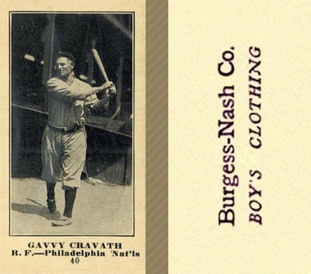 1916 Burgess-Nash Co. Gavvy Cravath #40 Baseball Card