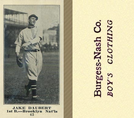 1916 Burgess-Nash Co. Jake Daubert #43 Baseball Card