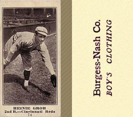 1916 Burgess-Nash Co. Heinie Groh #74 Baseball Card