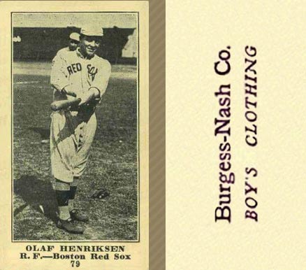 1916 Burgess-Nash Co. Olaf Henriksen #79 Baseball Card