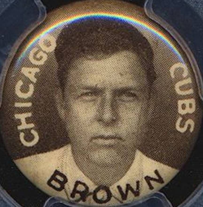 1910 Sweet Caporal Pins Brown, Chicago Cubs # Baseball Card