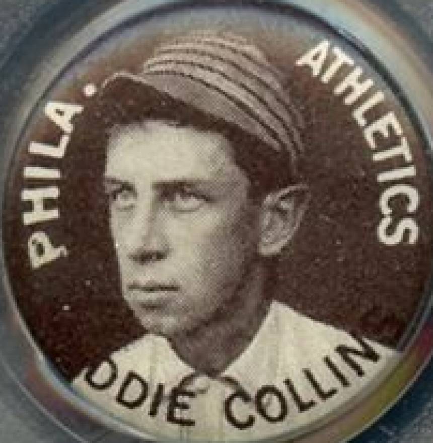 1910 Sweet Caporal Pins Eddie Collins, Phila. Athletics # Baseball Card