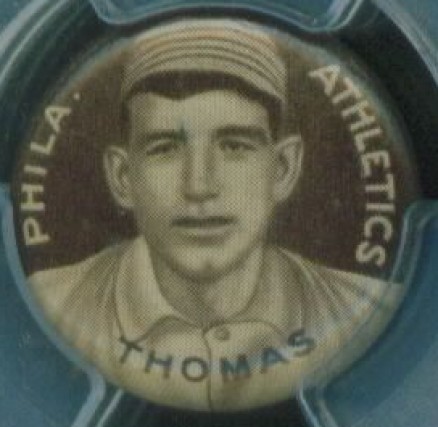 1910 Sweet Caporal Pins Thomas, Phila. Athletics # Baseball Card