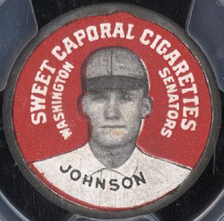 1909 Sweet Caporal Domino Discs Walter Johnson # Baseball Card