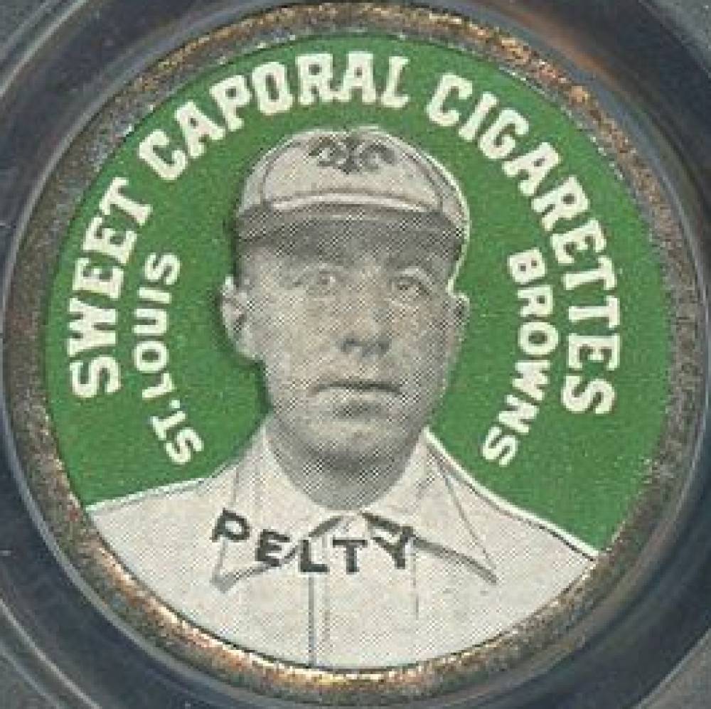 1909 Sweet Caporal Domino Discs Barney Pelty # Baseball Card