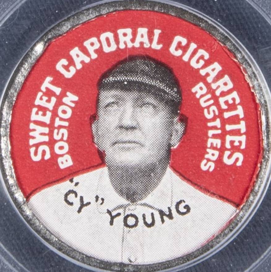 1909 Sweet Caporal Domino Discs Cy Young # Baseball Card