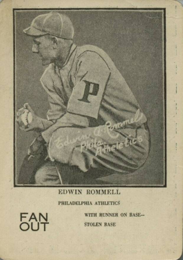 1923 Walter Mails Card Game Edwin Rommell # Baseball Card