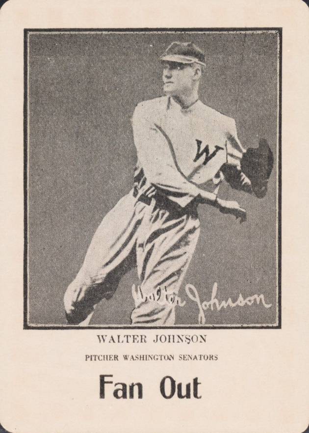 1923 Walter Mails Card Game Walter Johnson # Baseball Card