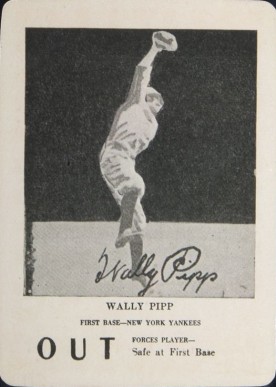 1923 Walter Mails Card Game Wally Pipp # Baseball Card