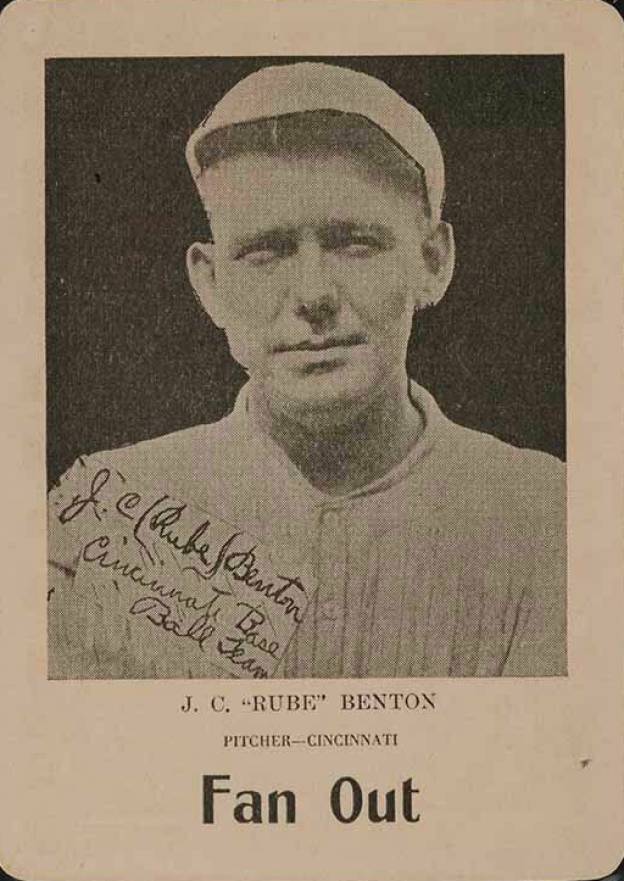 1923 Walter Mails Card Game Rube Benton # Baseball Card
