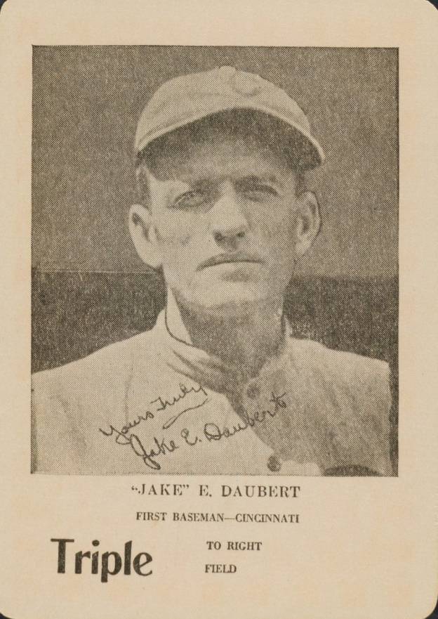 1923 Walter Mails Card Game Jake Daubert # Baseball Card