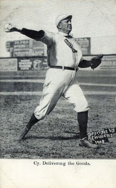 1908 A.C. Williams Postcards Cy Delivering the Goods #1 Baseball Card