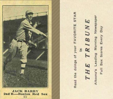 1916 Altoona Tribune Jack Barry #11 Baseball Card